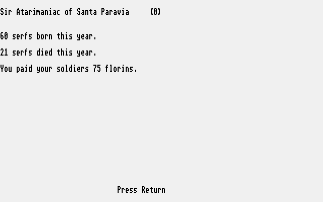 Santa Paravia en Fiumaccio atari screenshot